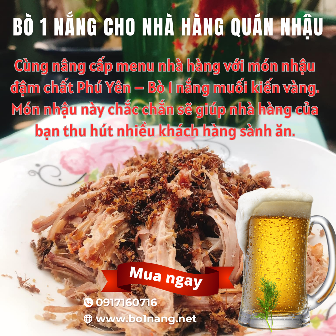 Bò 1 nắng cho nhà hàng quán nhậu